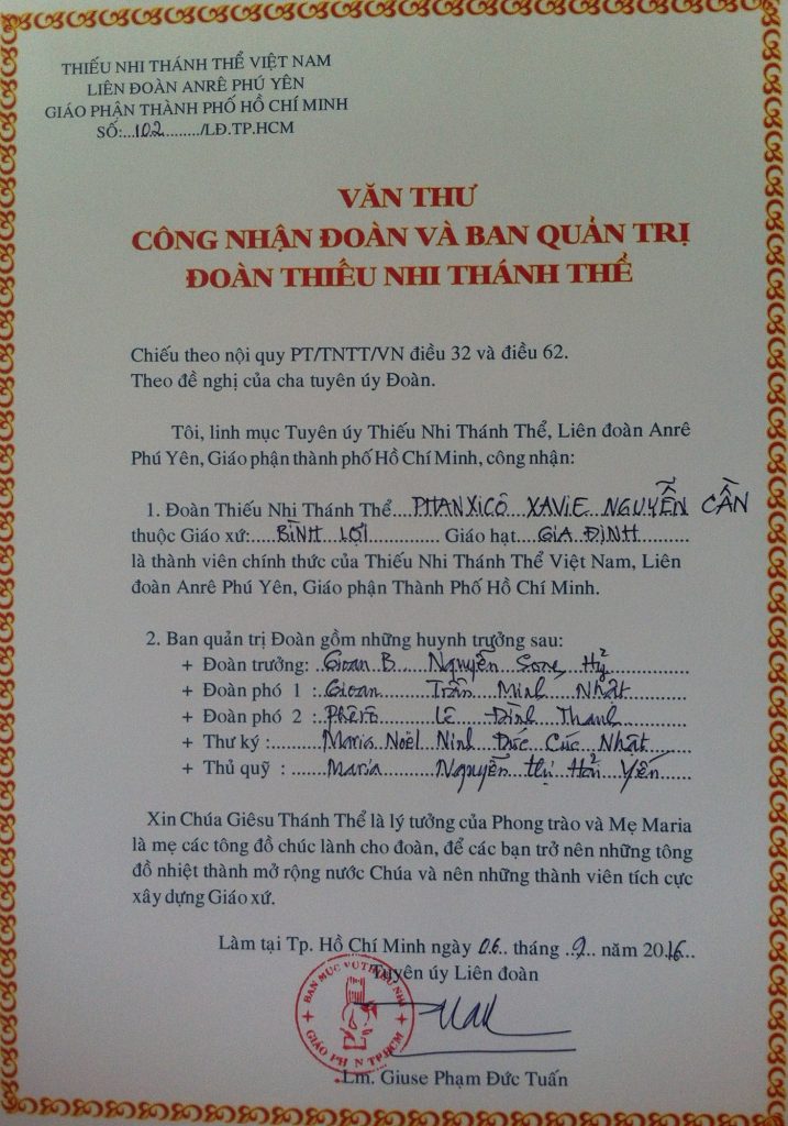 quý sư huynh Lasan, quý sơ dòng Nữ Tử Bác Ái Thánh Vinh Sơn, dòng Nữ Tỳ Chúa Giêsu Linh Mục, dòng Mến Thánh Giá Huế Miền Xuân Lộc (nay là MTG Bà Rịa), thầy Micae Nguyễn Hạnh